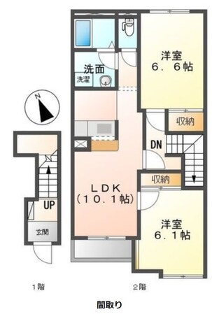 塩田町駅 徒歩7分 2階の物件間取画像